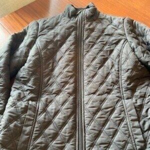 Black Puffer Jacket with Quilted Texture